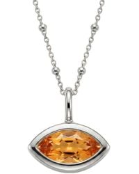 Dainty London - Siren's Teardrop Citrine Necklace - Lyst