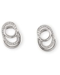 Grosse - Platinum & Crystal Clip On Earrings, Series Atomos - Lyst