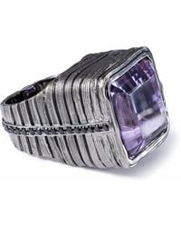 German Kabirski - Liron Singular Edition Signet Ring With Amethyst And Spinel - Lyst