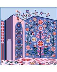 Jessie Zhao New York - Double Sided Silk Scarf Of Flower Imagination - Lyst