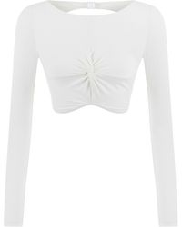 Nocturne - Crop Top With Knot - Lyst