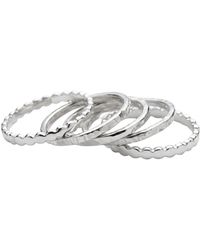 Melt'm Jewelry - Sterling Stackable Ring Set, Five Minimalist Bands - Lyst