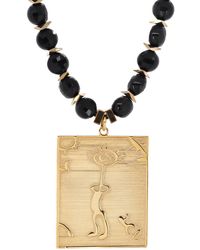 Ebru Jewelry - Healer Spiral Sun Shamanic Pendant Agate Beaded Necklace - Lyst