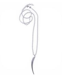 Linda Fiore - Long Necklace With Horn Pendant, Sterling - Lyst
