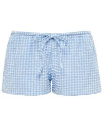 Montce - Peri Micro Gingham Low-Rise Drawstring Short - Lyst