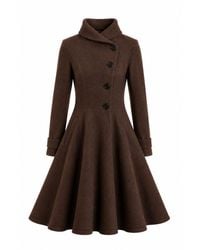 Nikka Place - Wool Winter Dress Coat With Buttons - Lyst