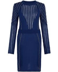 Sour Figs - Studded Sheer Knit Mini Jumper Dress - Lyst