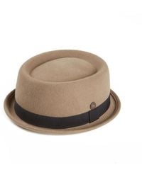 Dasmarca Hats - Neutrals Jack Khaki Felt Skimpy Brim Short Brim Rude Boy Mod Style Porkpie Hat - Lyst