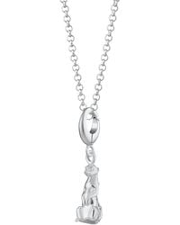 Lily Charmed - Sterling Meerkat Charm Necklace - Lyst