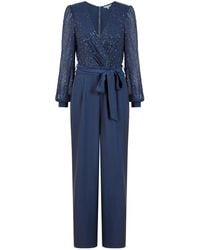 Yumi' - Sequin Jumpsuit With Long Sleeves - Lyst