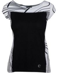 Conquista - Two-Tone Cap Sleeve Print Top - Lyst