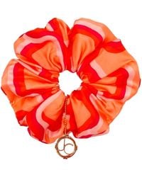 Julia Clancey - Super Sized Luxe Link Mango Silk Scrunchy - Lyst