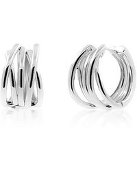 Cote Cache - Spiral Hoop Earrings - Lyst