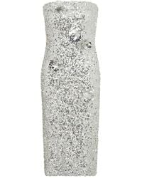 Sour Figs - Floral Embellished Sequin Dress - Lyst