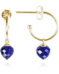 MOUNIR LONDON - Small Lapis Lazuli Hoop Earrings - Lyst