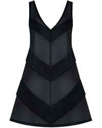 Kim Foley - Chevron Beach Cover-Up Athletic Mesh Dress - Lyst