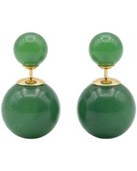 seree - Orbit Duo Double Ended Jade Stone Stud Earrings - Lyst