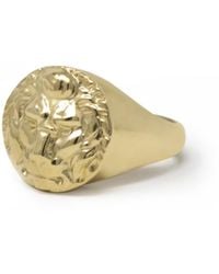 Vintouch Italy - The Lion-Plated Signet Ring - Lyst