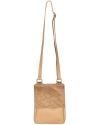 Owen Barry - Neutrals Cowhide Crossbody Bag Cappa Tan Biscotti Flora - Lyst