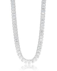 SHYMI - Emerald Bezel-Set Statement Tennis Necklace - Lyst