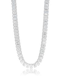 SHYMI - Emerald Bezel-Set Statement Tennis Necklace - Lyst