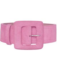 BeltBe - Suede Square Buckle Belt - Lyst