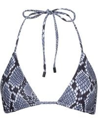 Playaluxe - Waikiki Triangle String Bikini Top Snake - Lyst