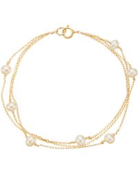 Lily & Roo - Solid Layered Pearl Bracelet - Lyst