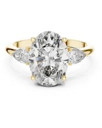 Aya Fine Jewelry - 3.10 Ctw Oval Lab Diamond Three Stone Engagement Ring - Lyst