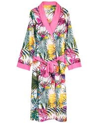 Inara - Indian Cotton Bora Bora Print Robe - Lyst