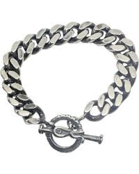 Tg-Jewellery by Tamara Gervasio - Heavy Solid Sterling Curb Chain Bracelet With Hand-Carved Celtic Bird T-Bar Clasp - Lyst