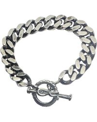 Tg-Jewellery by Tamara Gervasio - Heavy Solid Sterling Curb Chain Bracelet With Hand-Carved Celtic T-Bar Clasp - Lyst