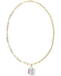 Ora Pearls - Aetia Flat Baroque Pearl Chain Necklace - Lyst