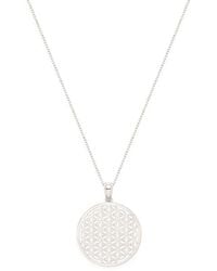 Seven Saints - Flower Of Life Spiritual Expansion Necklace, Rhodium Over Sterling - Lyst