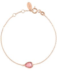 LÁTELITA London - Pisa Mini Teardrop Bracelet Rosegold Pink Tourmaline - Lyst