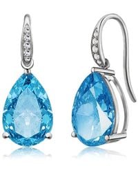 Kai Fine Jewelry - Sterling Natural Pear Topaz & Diamond Drop Earrings - Lyst