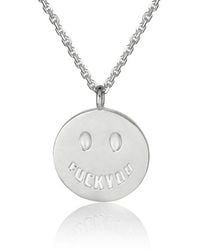 Cartography - Fuck You Smiley Necklace - Lyst