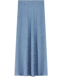 Nocturne - Printed Midi Flare Skirt - Lyst