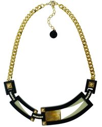 Gissa Bicalho - Handmade Acrylic Necklace Deco Choker Rectangular Cut Stone Clay - Lyst