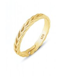 Spero London - Braided Barley Design Adjustable Sterling Band Ring - Lyst