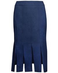 Madebyza - Denim Structured Skirt With Architectural Pleats - Lyst