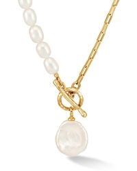 Dower & Hall - Keshi Luna Pearl Drop Chain Necklace - Lyst