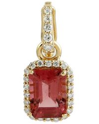 Artisan - Tourmaline And Diamond Halo Pendant - Lyst