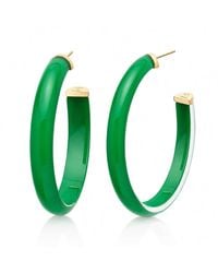 Gold & Honey - Xl Oval Illusion Lucite Hoop Earrings - Lyst