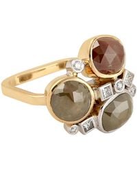 Artisan - Gold Natural Ice Diamond Cocktail Ring Diamond - Lyst