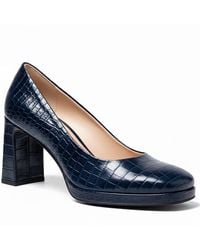 Beautiisoles by Robyn Shreiber Made in Italy - Cristina Embossed Leather Platform Work Evening Pump - Lyst