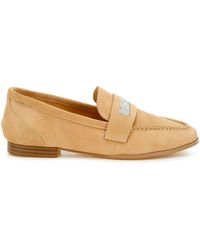 Rag & Co - Neutrals New Ode Rhinestone Penny Strap Loafers - Lyst