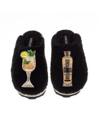 Laines London - Teddy Closed Toe Slippers With Hugo Spritz Brooches - Lyst