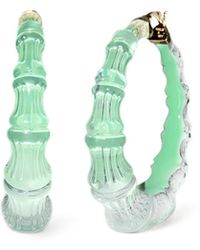 Gold & Honey - Bamboo Illusion Hoop Earrings - Lyst