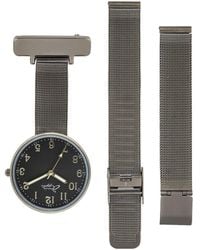 Bermuda Watch Company - Annie Apple Empress Interchangeable Gunmetal Mesh Wrist To Nurse Watch - Lyst